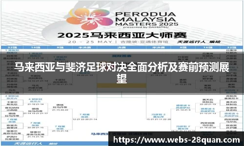 马来西亚与斐济足球对决全面分析及赛前预测展望